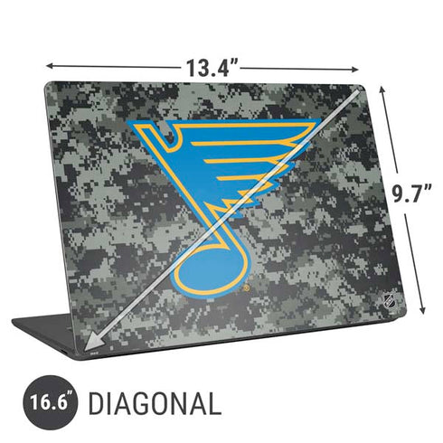 NHL St. Louis Blues Camo Universal Laptop 16.6in (13.4 x 9.7in) Skin